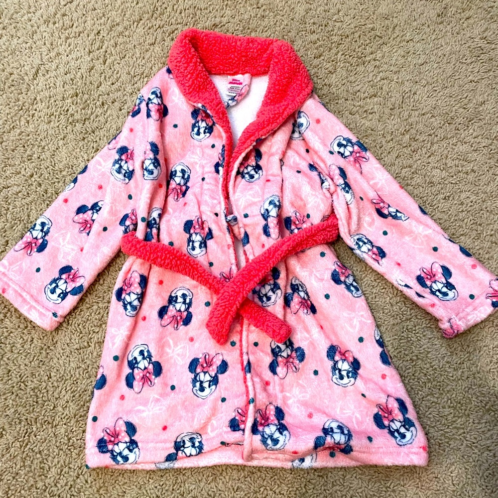 Pink Disney Junior Plush Robe 4T/5T